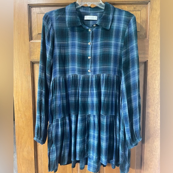 Lucky brand plaid tunic - Picture 3 of 13